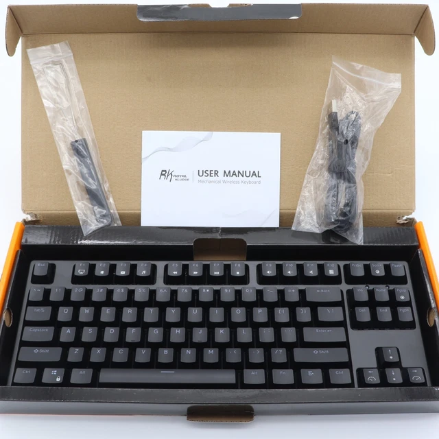 RK ROYAL KLUDGE Sink87G RGB Wireless TKL mechanisch gamingtoetsenbord, 87 toetsen, No Tump Tenkeyless Compact 2.4G draadloos toetsenbord met tactiele bruine schakelaars, buitengewone