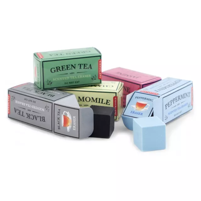 Tea Scented Erasers Set Of 5 Novelty Rubbers School Stationery Stocking Filler