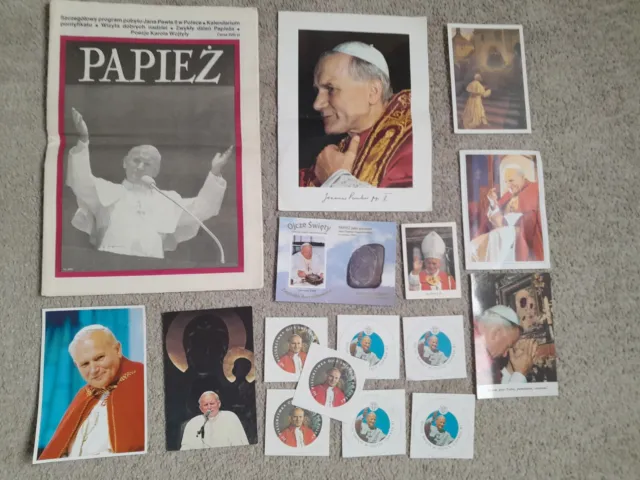 Massive Lot Of Polish Communist Prl Papal News John Paul Pic's Cards Lot Etc.