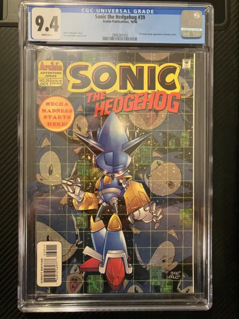 Sonic the Hedgehog #39 CGC 9.4 Archie Comics 1st App of Mecha Sonic Direct