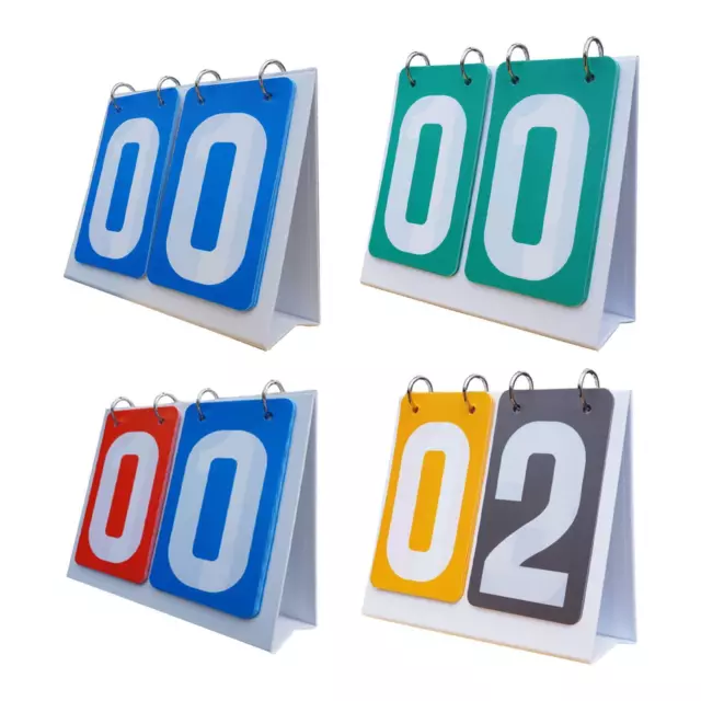 Tableau de bord sportif Compteur de  chiffres Portable Manuel Score Flip Cards