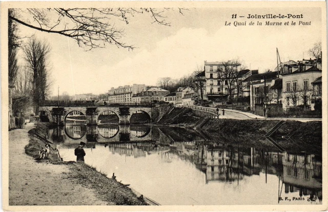 CPA Joinville-le-Pont Le Quai de la Marne et le Pont FRANCE (1339459)