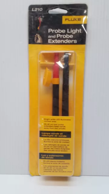 NEW Fluke Multimeter L210 Test Probe Extenders extensions w/ light