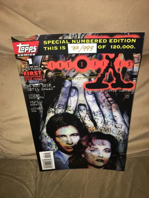 X-Files #1 Special Edition Topps Comics 83/999 Miran Kim SIGNED w/COA