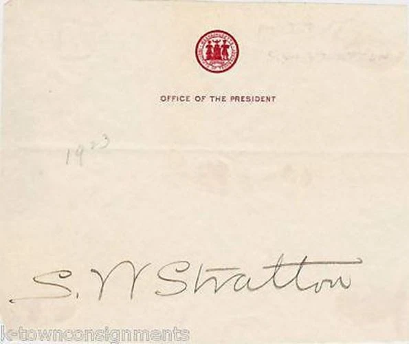 Samuel Wesley Stratton Geodetic Survey MIT Physicist Original Autograph Signatur