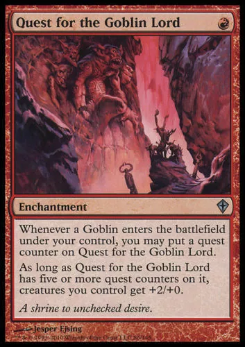 1x QUEST FOR THE GOBLIN LORD - Worldwake- MTG - NM - Magic the Gathering