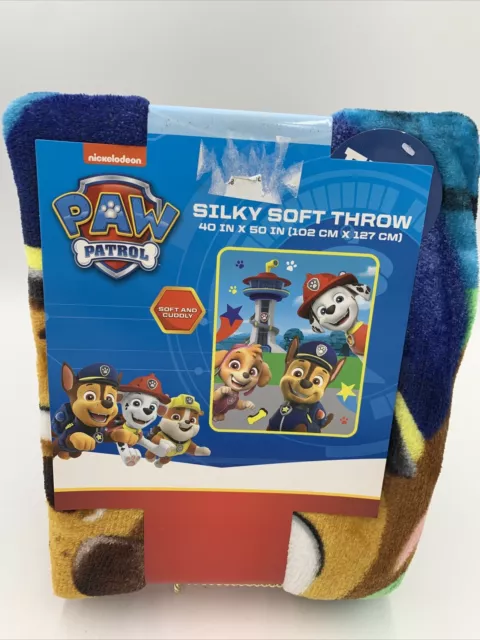 Paw Patrol Silky Soft Throw, 40x50 Inches Nickelodeon 2023 Spin Master