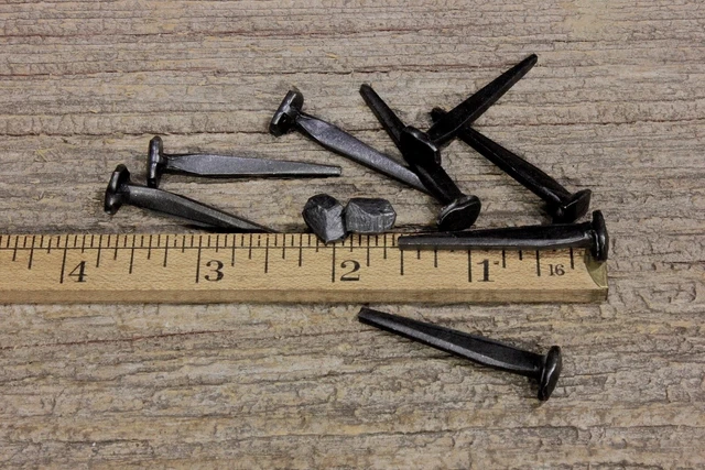 1 1/2" Rose head 10 nails square wrought iron vintage rustic Decorative historic