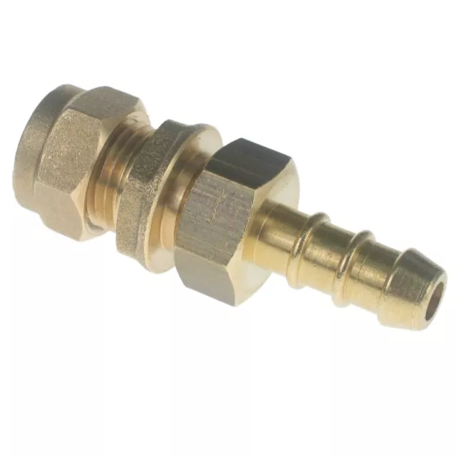 LPG FULHAM NOZZLE & COMPRESSION FITTING CONNECT 10mm COPPER PIPE TO 8mm GAS HOSE 3