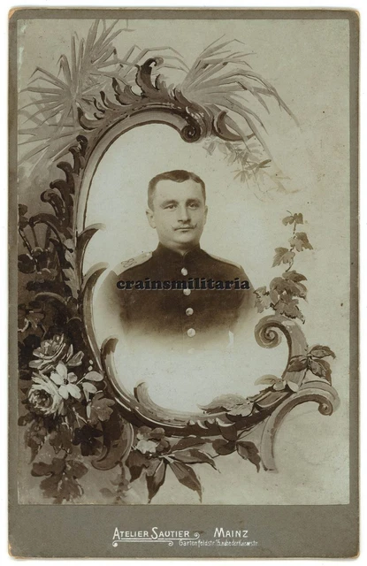 Orig. KABINETT Foto Portrait Soldat I.R.88 in MAINZ