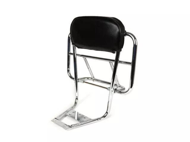 Rear Rack Pad Vespa Chrome Luggage Carrier PX 125 150 200 LML 2T Fold Backrest