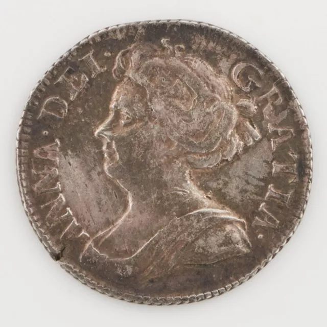 Queen Anne Silver Sixpence, After the Acts of Union, Large Lis 1711