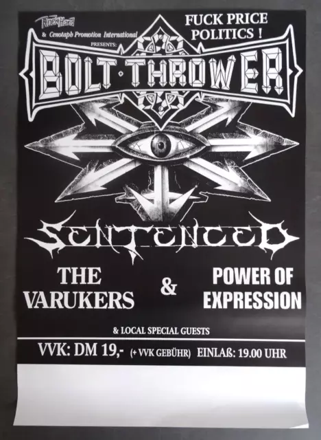 Bolt Thrower - Tour Plakat - Sentenced - 1996 - Poster - Rarität - neuwertig