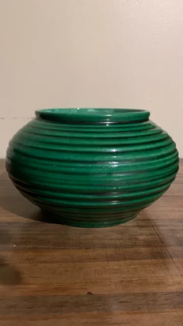 Large Green 1930s ? Australian  Pottery Vase.