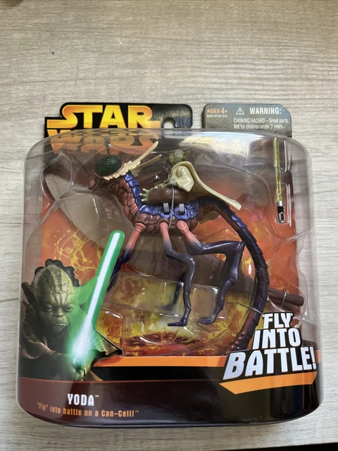 STAR WARS REVENGE of the Sith Yoda Fly Into Battle Can-Cell Loose