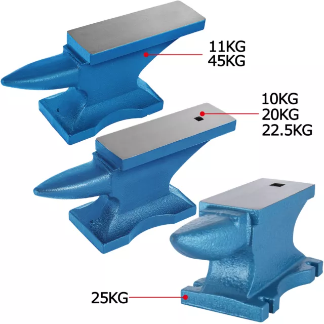 Incudine di Ferro Fabbro Fabbro di Ghisa con Corno 10/11/20/22.5/25/45 KG