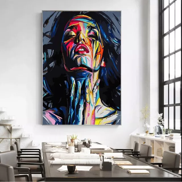 Graffiti Art Abstract Woman Canvas Painting Canvas Wall Art Posters Canvas Print