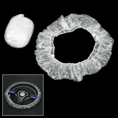 Steering Wheel Protector Clear Plastic Cover Disposable Pack of 200
