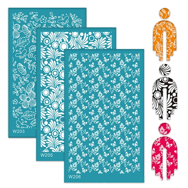 Silk Screen Stencil for Polymer Clay Reusable Silkscreen Print Printing Earring