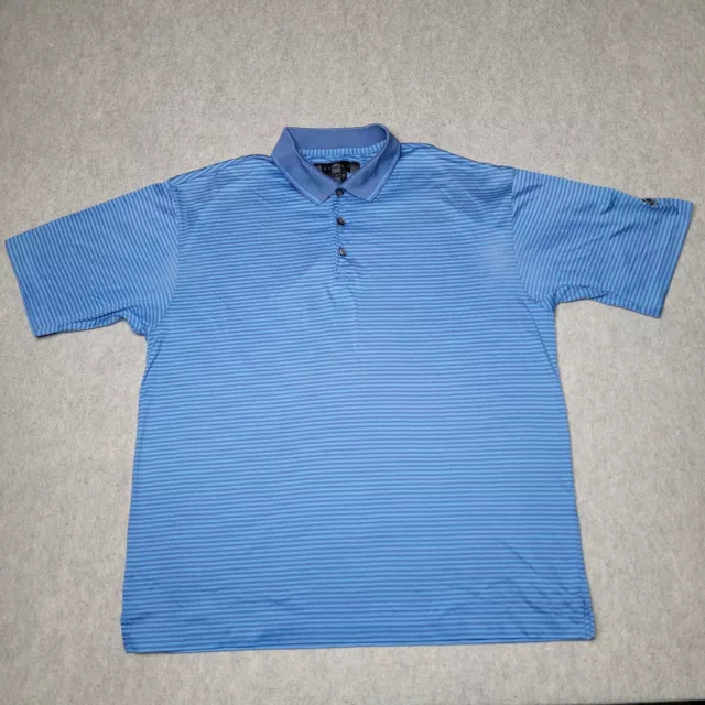 Nike Golf Polo Adult Mens Large L Shirt Blue Striped Short Sleeve Shirt Collared