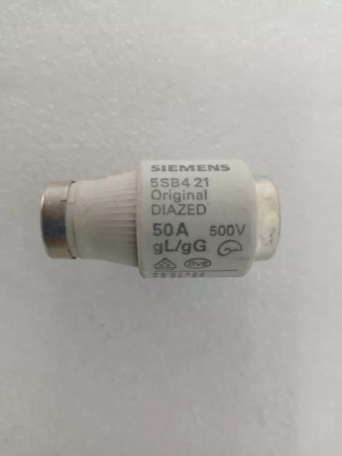Siemens 5SB421 Original Diazed 50A Fusibles 500V Gl / Gg - Neuf (Lot De 6pcs)