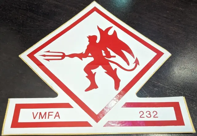 USMC VMFA-232 Red Devils Sticker Decal Marines Corp Fighter Squadron