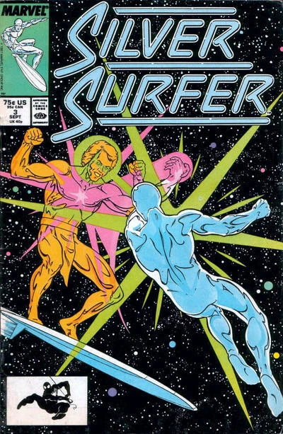 SILVER SURFER (Vol. 3) #3 F,  Direct, Marvel Comics 1987 Stock Image