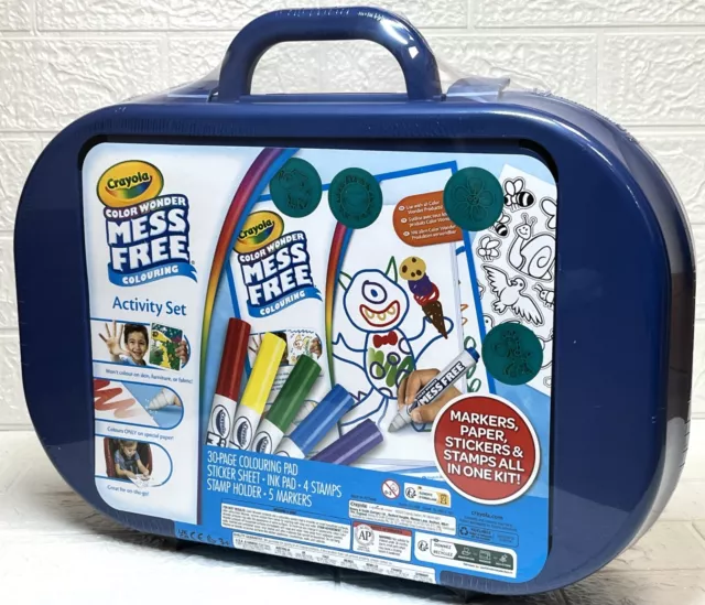 New Crayola Colour Wonder Mess Free Activity Set Art Travel Case #2