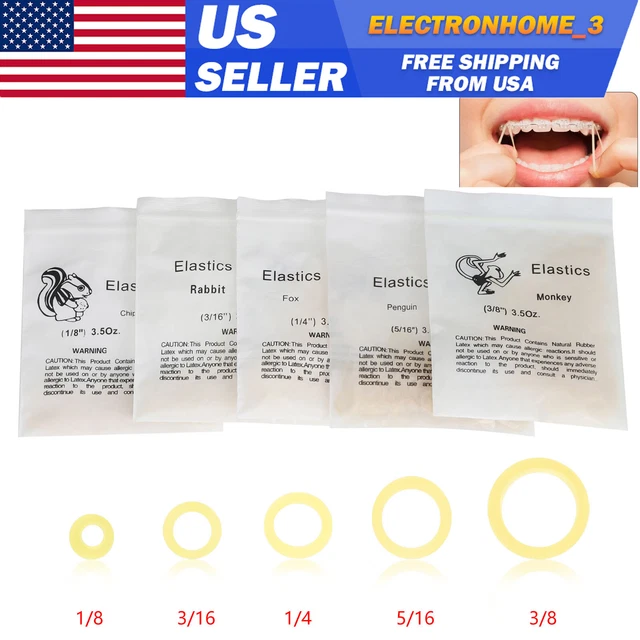 100PC DENTAL ORTHODONTIC Rubber Bands Elastics Latex Braces Nontoxic