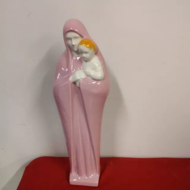 La Vierge et  L enfant Faience De Desvres Hauteur