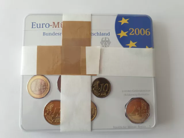 Euro-Kursmünzensätze KMS Deutschland 2006 incl. 2 Euro Gedenkmünze, ST OVP