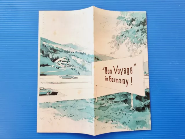 Bon Voyage En Allemagne 50s Vintage Brochure Tourist Map