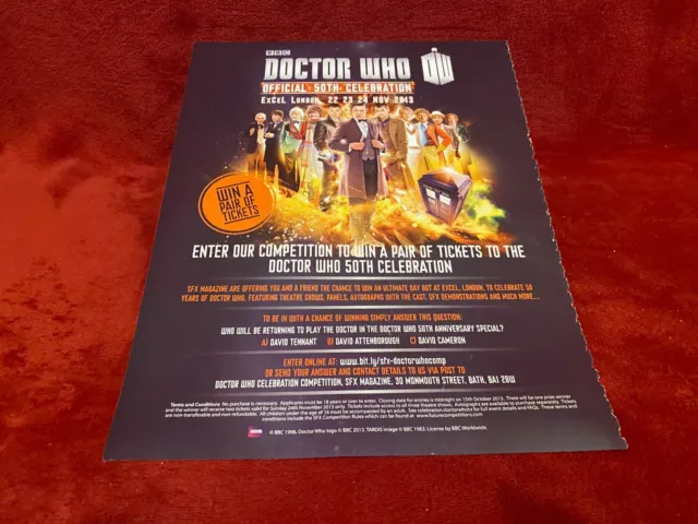 (Pad26) Advert 11X9" Doctor Who Official 50Th Celebration