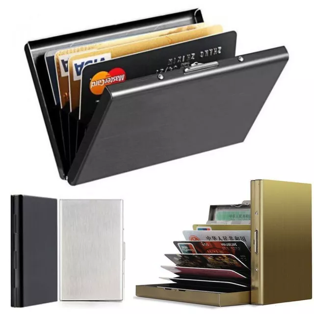 RFID Blocking Aluminum Protector Metal Wallet Credit Card Holders Thin Case Box