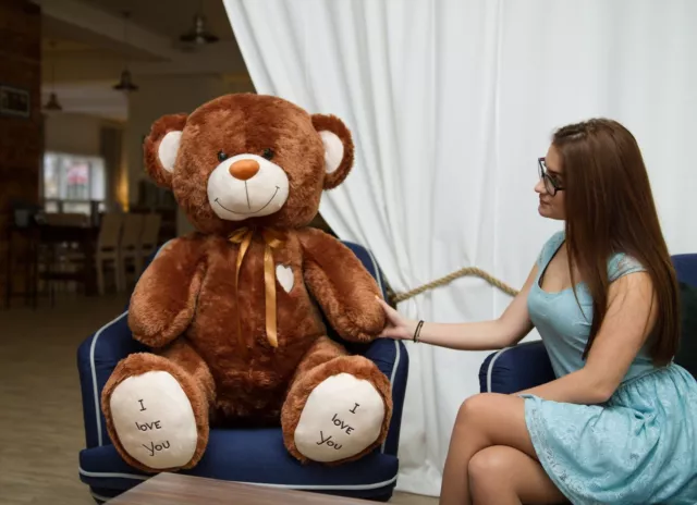 160cm XXL Teddybär Teddy Big Stofftier Plüsch Groß BRAUN Geschenk Idee OVP NEU