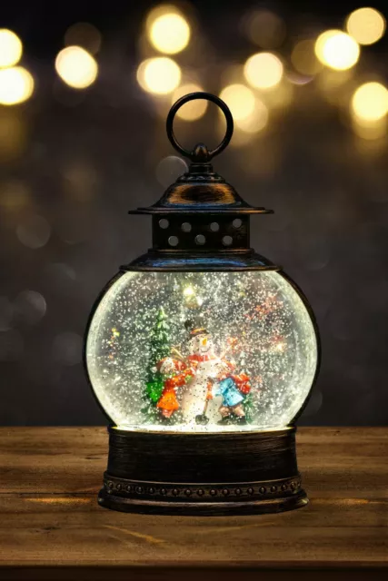 Christmas Snow Globe Water Filled LED Light Up Nativity Scene Home Xmas Decor