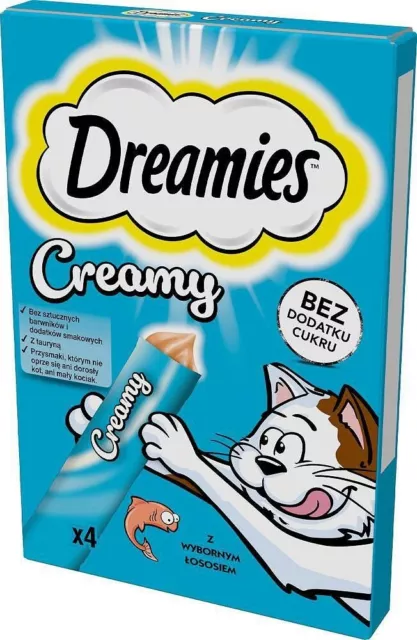 4008429151392 DREAMIES Creamy Salmon - cat treats - 4 x 10 g Dreamies