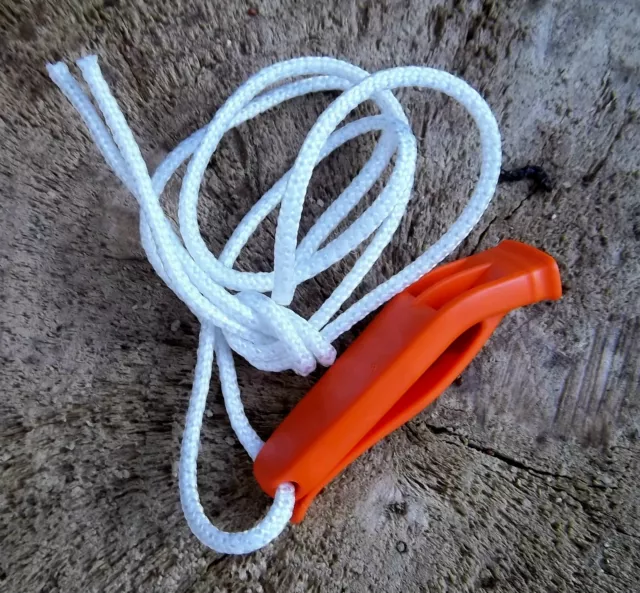 Safety Waterproof Whistle with Attachment Cord