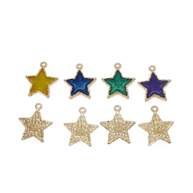 16 Stk Mischen Emaille Legierung Pentagramm Damen Schmuck Anhänger Charm 26*23mm