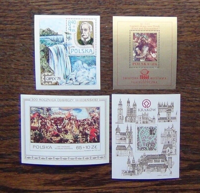Poland 1978 1983 Exhibition Praga Monument Vienna Miniature Sheet MNH