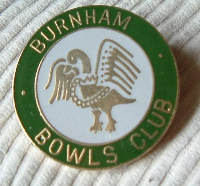 Burnham Bowls Club  Enamel  Badge