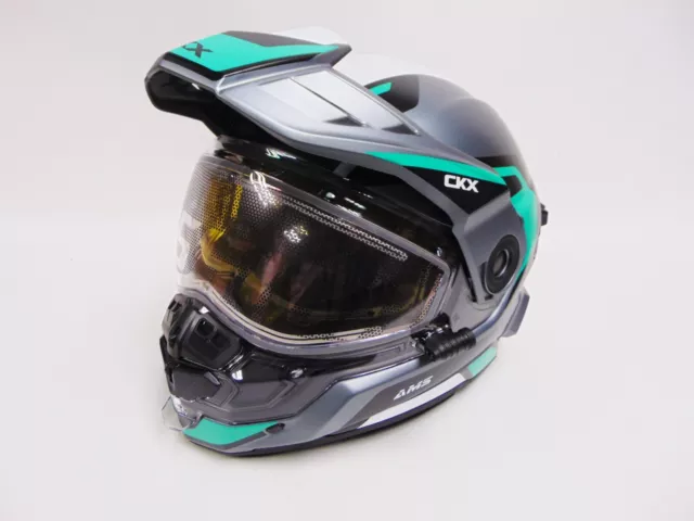 CKX Mission AMS Snowmobile Helmet Optic Teal w Heated Shield S 515462 CLEARANCE