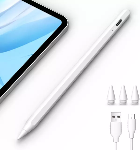 Stylus Pen for Ipad 2018-2023, 15Mins Fast Charge Pen Ipad Pencil with Palm Reje