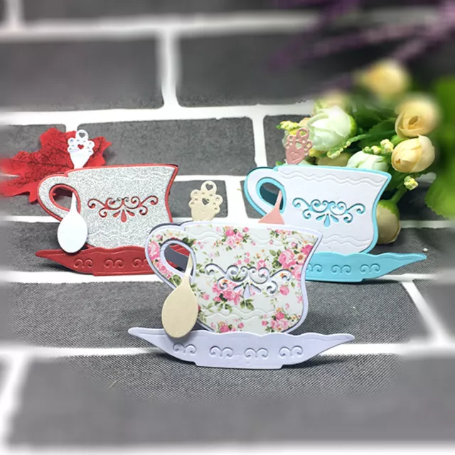Tea Cup Metal Cutting Dies Scrapbooking Embossing Paper Cards Making Craft DIY
