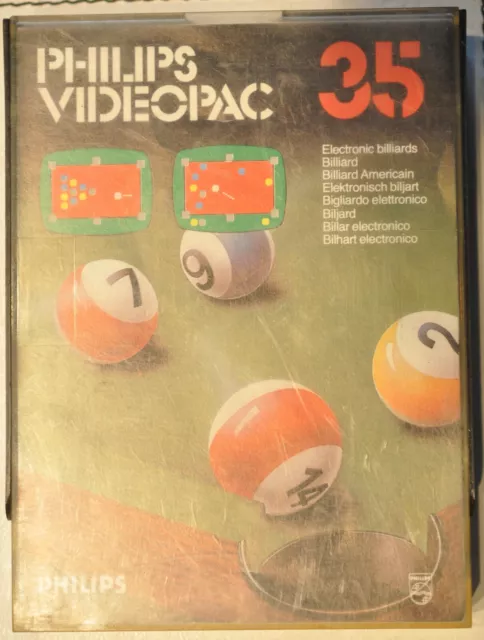 Jeu Videopac n°35 "Billard Américain" complet en boîte