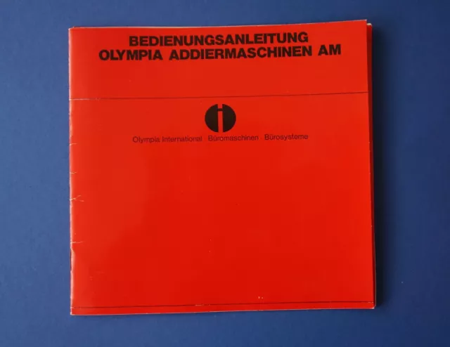 Bedienungsanleitung Olympia Addiermaschine AM