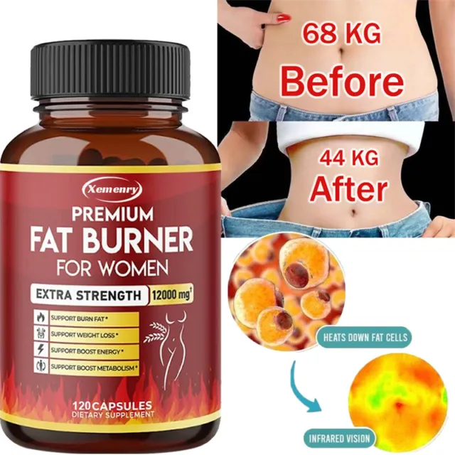 Premium Fat Burner for Women - Abnehmen, Appetit Unterdrücken, Entgiftung