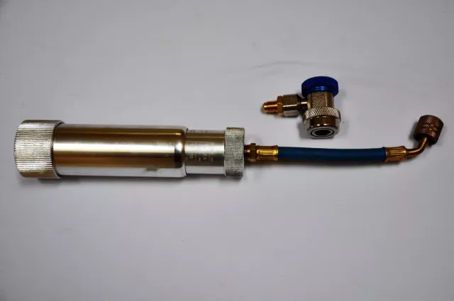 Car AC HVAC/R Tool 2oz Compressor Oil/UV Dye Injector Syringe Low Quick Coupler