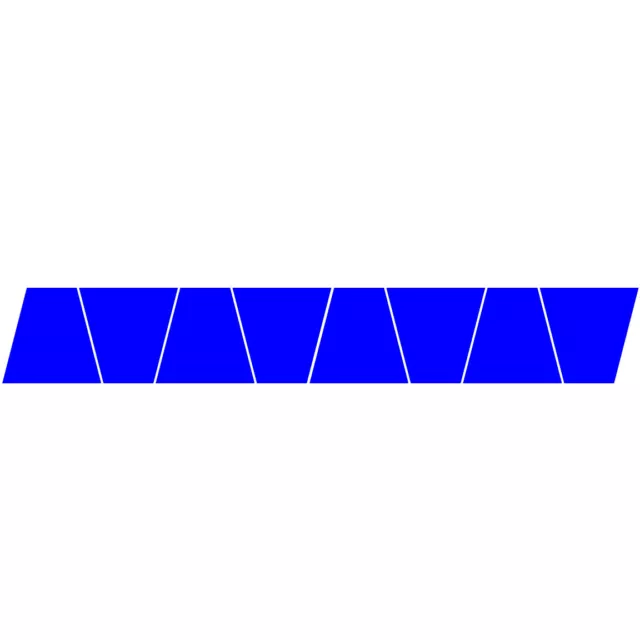 Blue Reflective Helmet (Tet) Tetrahedron 8 Pack
