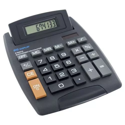 Jumbo Desktop Calculator 8 Digit Large Button School Home Office Battery Powered